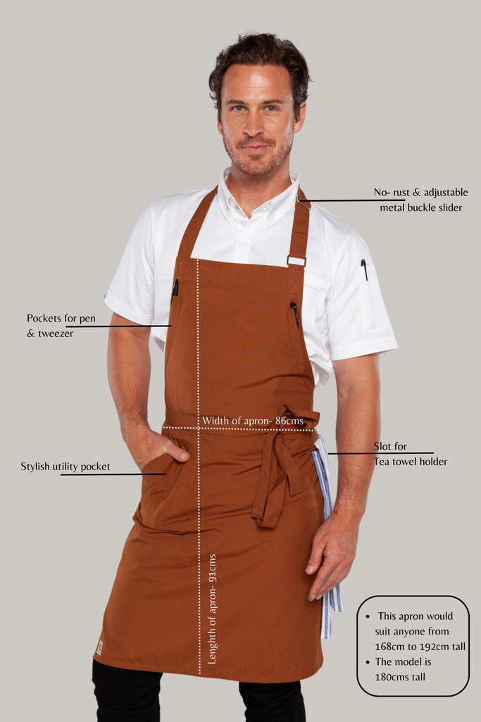 Niche Cinnamon bib Chef Apron one size - Ace Chef Apparels